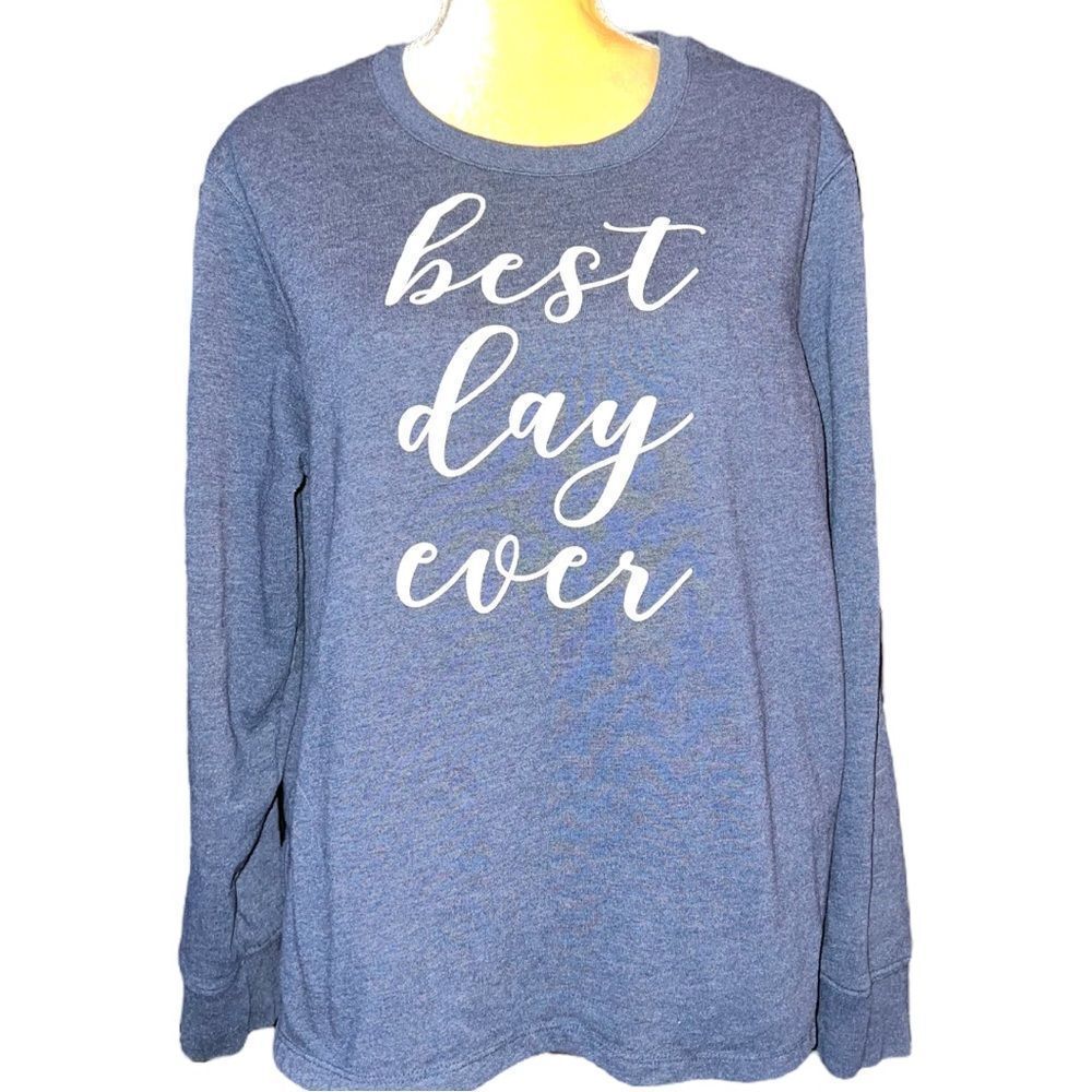 Positive tees blue fun sayings sweatshirt
